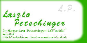 laszlo petschinger business card